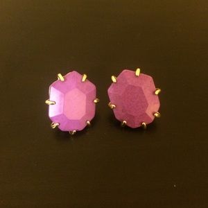 purple Kendra Scott earrings