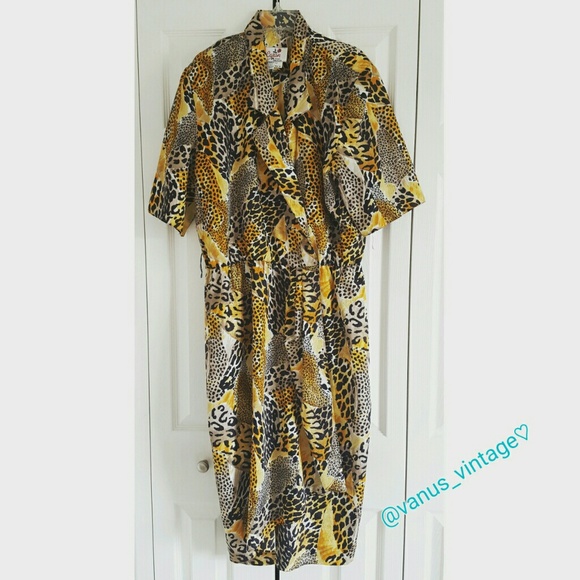 Vintage animal print dress