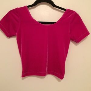 American Apparel Velvet Crop Top
