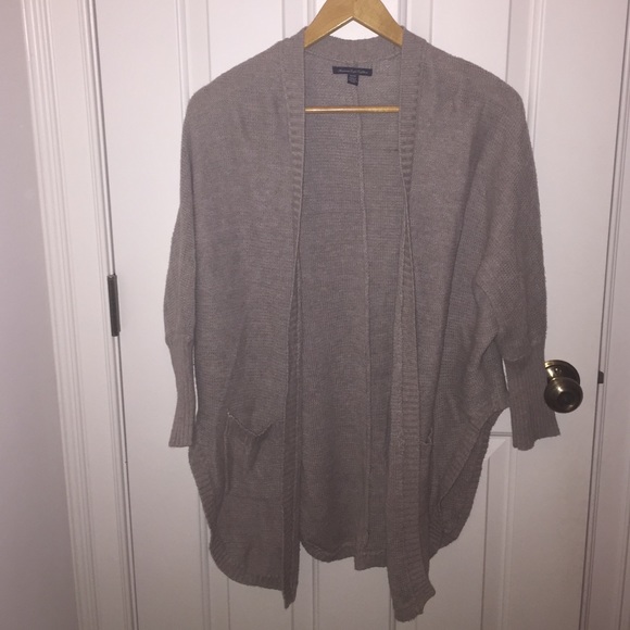 Long tan cardigan sweater