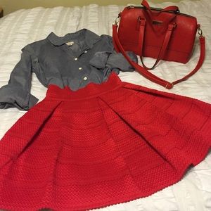 Red skirt