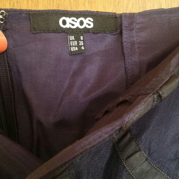 Strapless asos navy and black dress - Picture 4 of 4