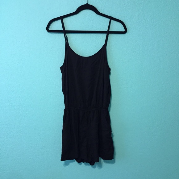 Plain black romper
