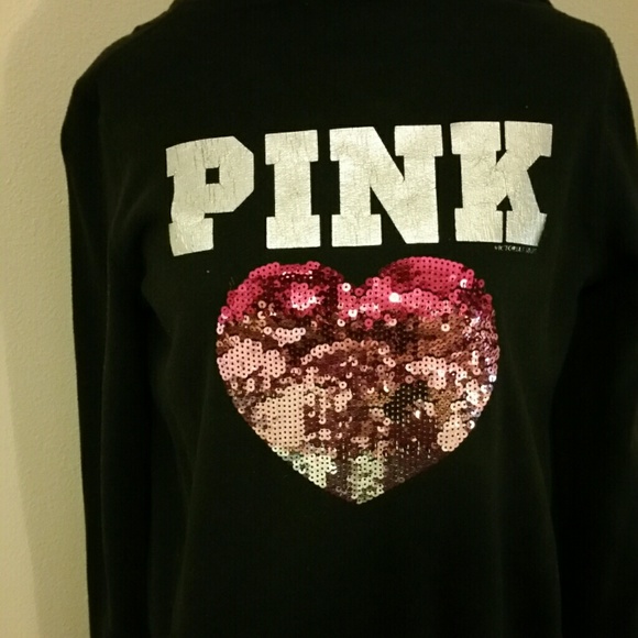 Lowest Sequin victorias secret PINK hoodie. - Picture 3 of 4