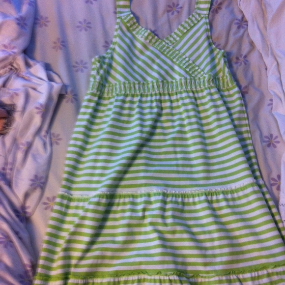 Striped Lime Green J Khaki Dress
