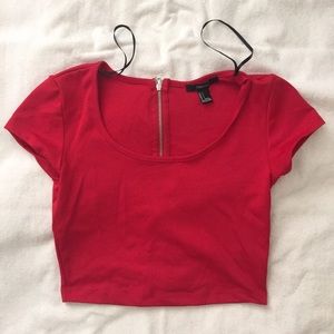Red Crop Top