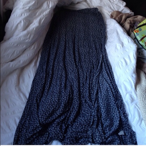 Brandy Melville floral maxi skirt with slit