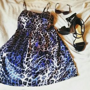 NWOT Silky cheetah print dress