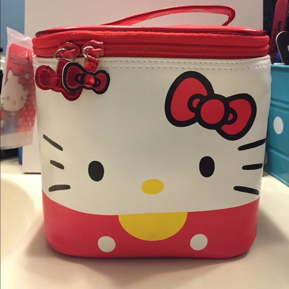 Hello Kitty Accessories - Hello kitty make up bag train case