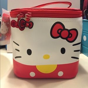 Hello kitty make up bag train case