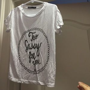 Brandy Melville Cropped Graphic Tee