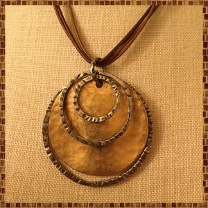 Varied Circles Pendant Necklace