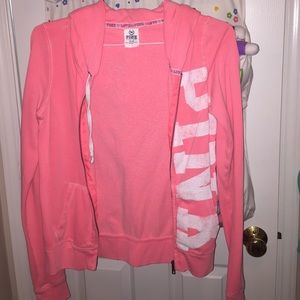PINK long sleeve zip up jacket