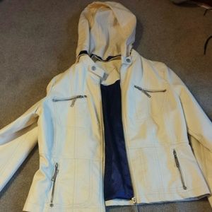 White Faux leather Jacket
