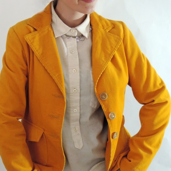 Mustard Yellow Corduroy Blazer