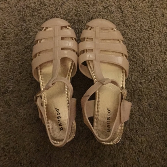 Nude platform fisherman sandals