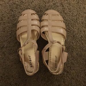 Nude platform fisherman sandals