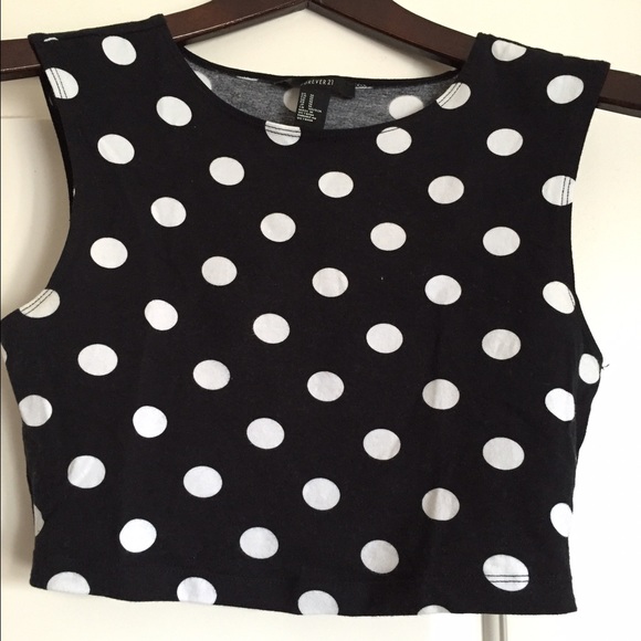 Forever 21 polka dot crop top