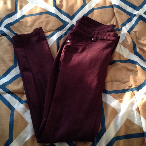 Burgundy Jeggings