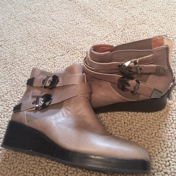 Brand new! Jeffery Campbell buckle wedge boots