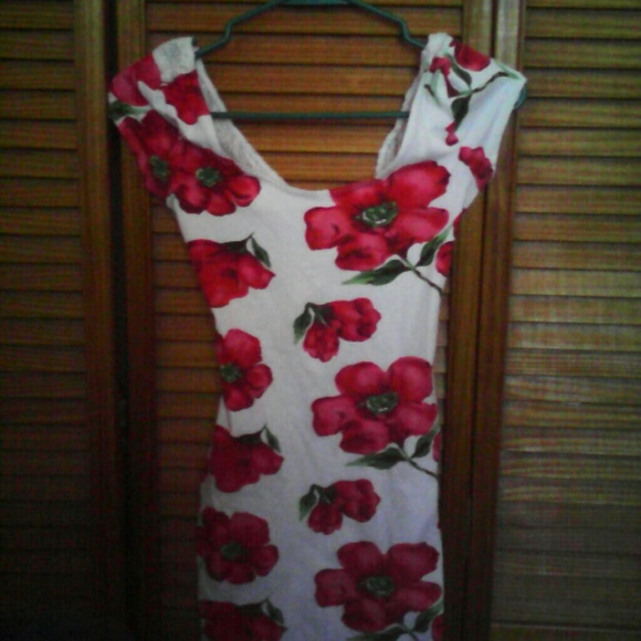 Rose covered cross back dress
