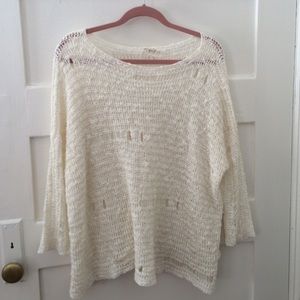 Oversized Open Knit Sweater