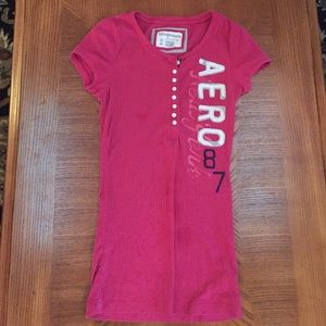 Raspberry Aéropostale logo shirt