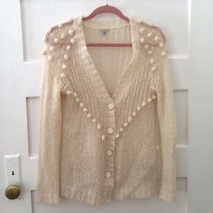 Open knit weave cardigan