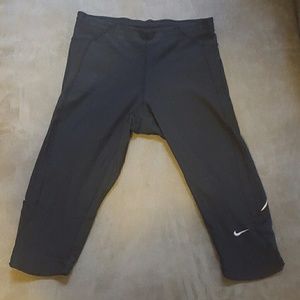 Nike Black w/ White Dri-fit Capri