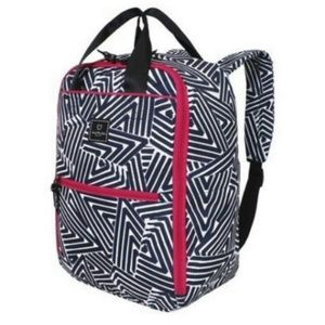 BOOKBAG NWOT White/Pink Zig Zag