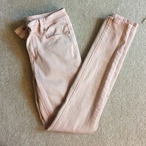 Light pink skinny jeans