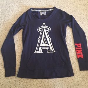 Women's Angels baseball pullover sweater