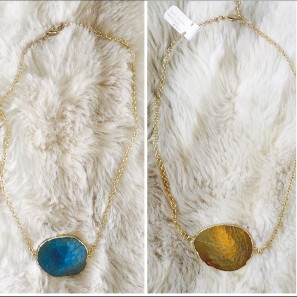 Gorgeous brown raw stone necklace