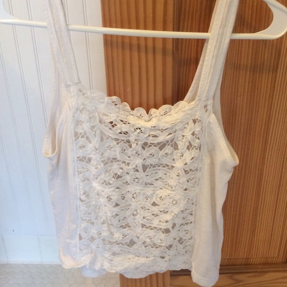 White tank with lace