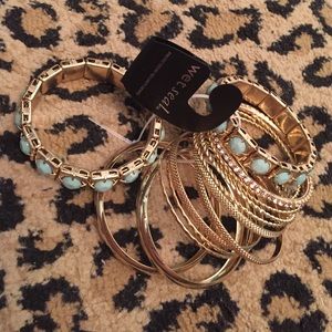 Gold & tea bangles