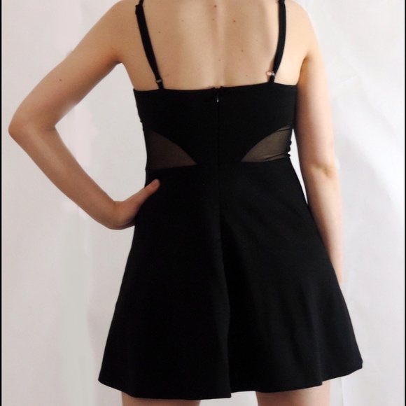 Black Knit/Mesh Tank Dress - Picture 3 of 3