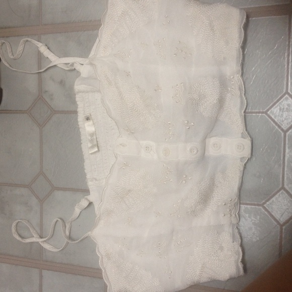 White lf halter top