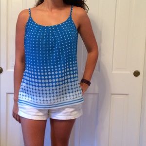 Blue polka dot shirt