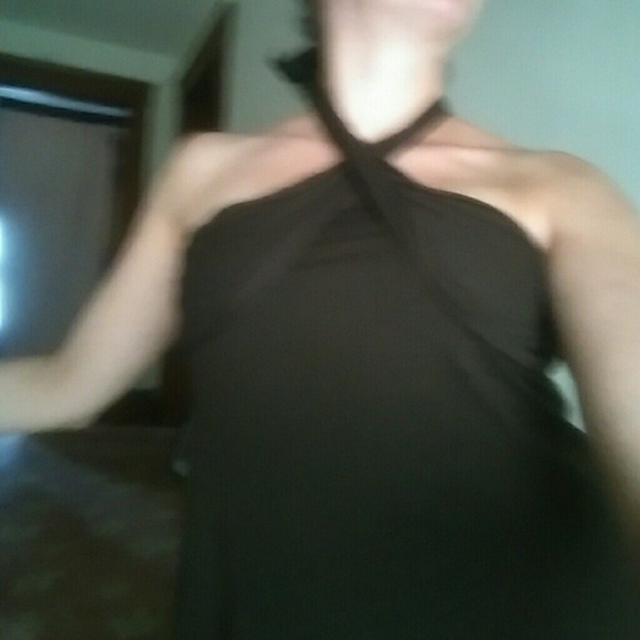 Brown halter top