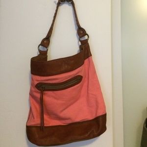 Lucky Brand Canvas/Leather Tote Bag
