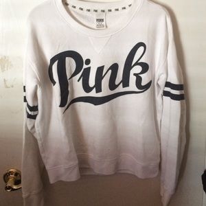 PINK white crew neck