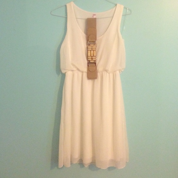 White chiffon dress