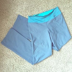 Nike Gray & Blue Workout Pants