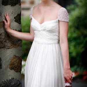 CUSTOM MADE Reem Acra Olivia style Gown ivory sz 3