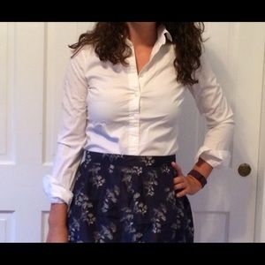 White button down blouse