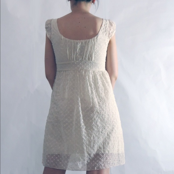 Eyelet Creme Dress - Picture 3 of 3