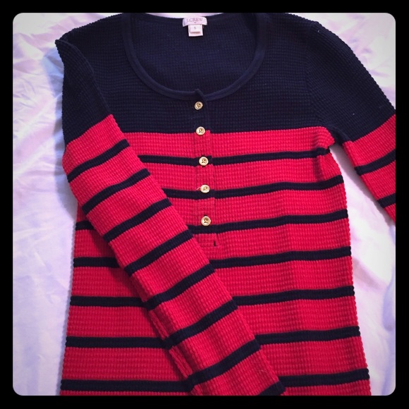 Striped jcrew Henley. Small, gently used