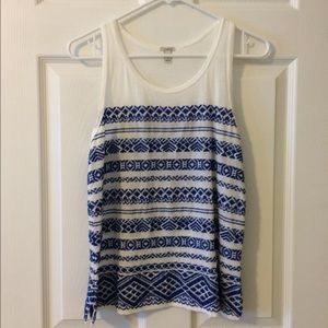 J. Crew embroidered tank