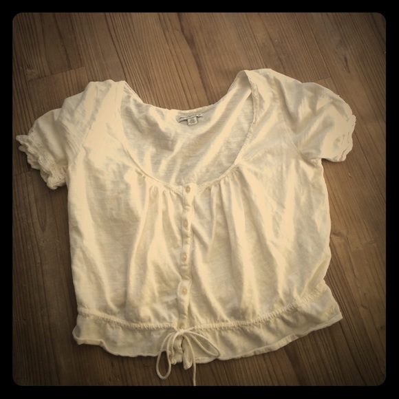 Cream crop top from American Eagle. Super cute on!