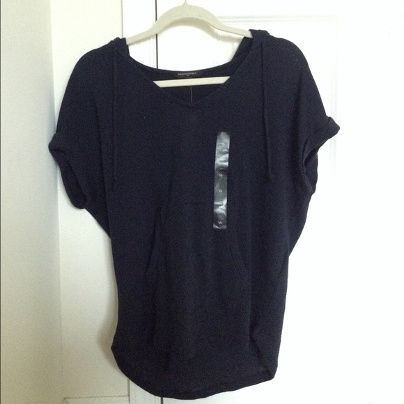 Navy blue banana republic top with hoodie